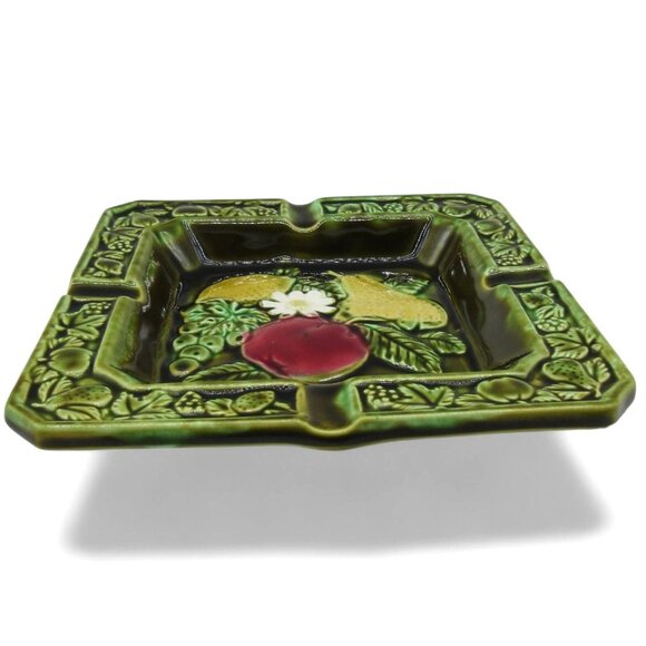 Vintage JAPANESE Ceramic ASHTRAY With 3D Fruit Design And Green Border - Picture 3 of 10